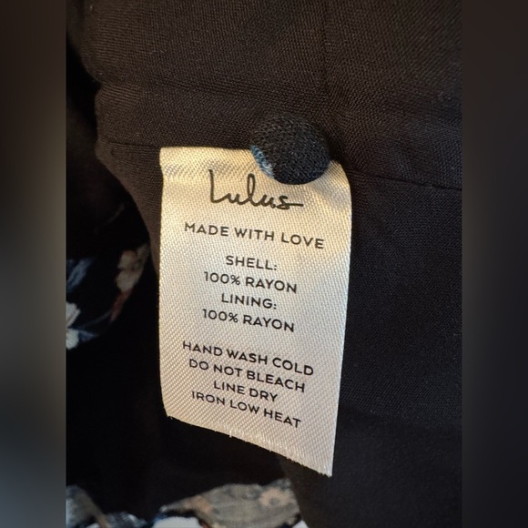 Lulus Flourishing Love Black Floral Print Button-up Mini Dress - Size XS - Picture 7 of 9